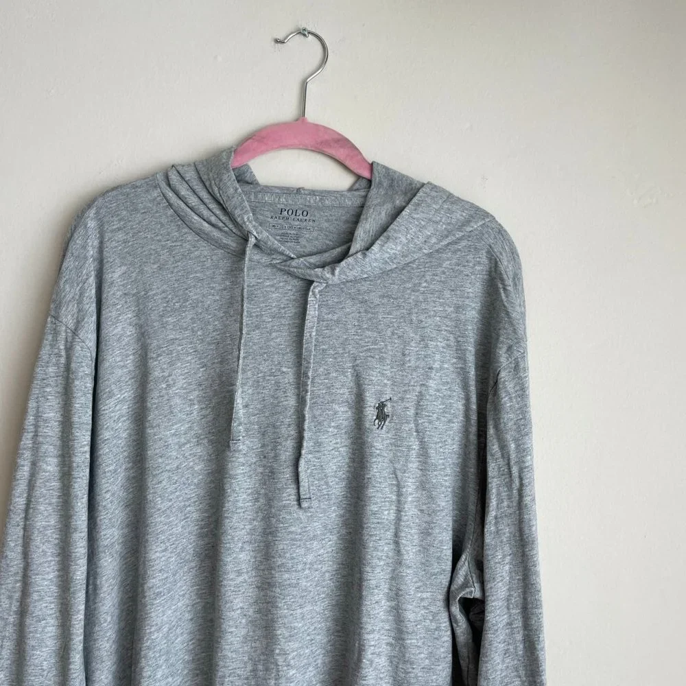 Polo Ralph Lauren / Gray Long Sleeve Hoodie Top - Picture 2 of 8